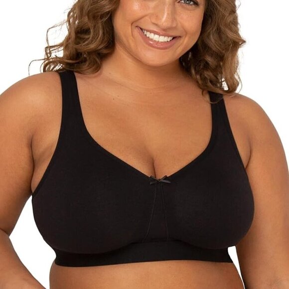🐈Fruit of the Loom Fit for Me Plus Size Beyond Soft Wireless Cotton Bra 46C - Picture 1 of 12